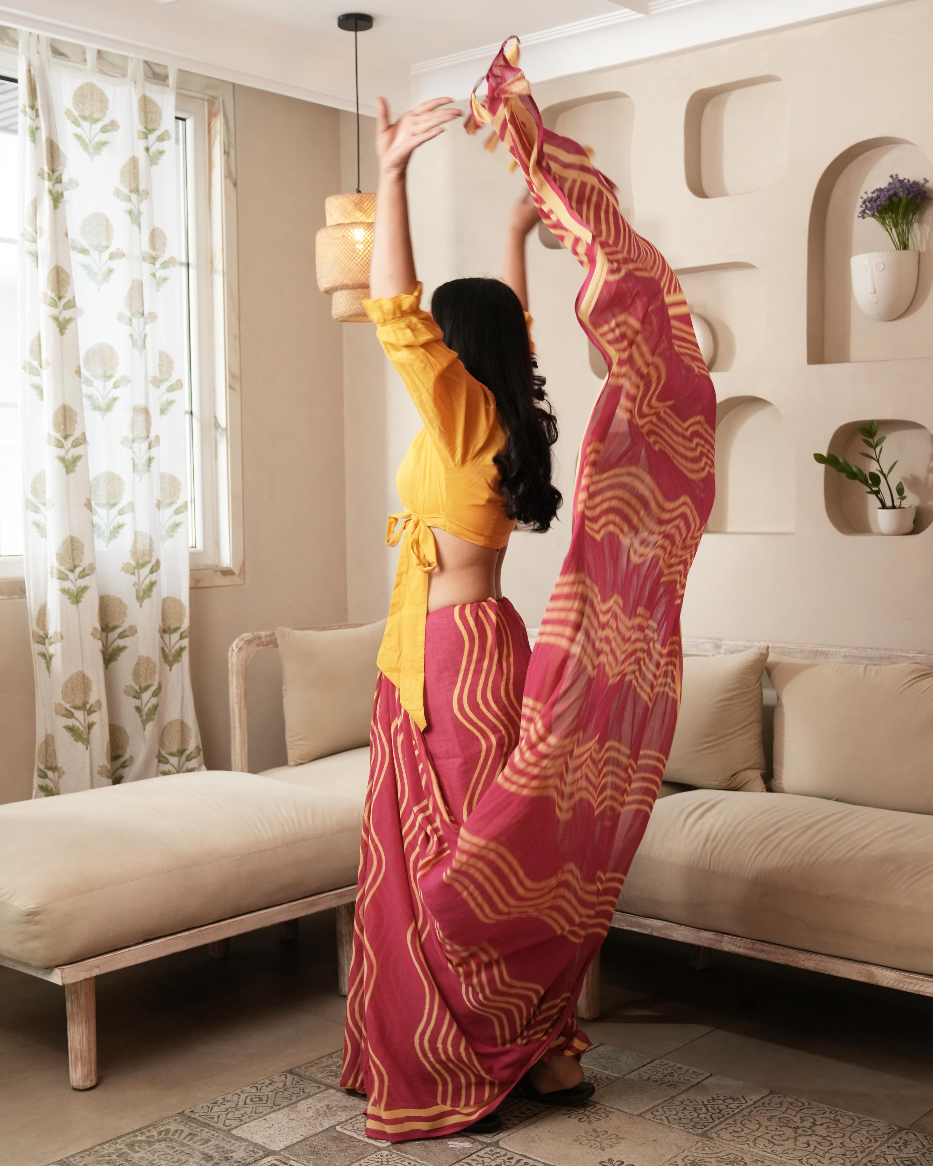 soft pink ethnic saree